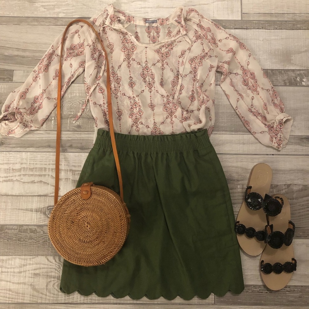 J. Crew scalloped skirt